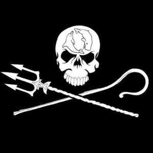 Her ser vi flagget til Berserk med en trifork.