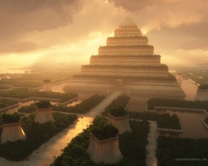 Pyramide i Irak bestående av 7 trinn.