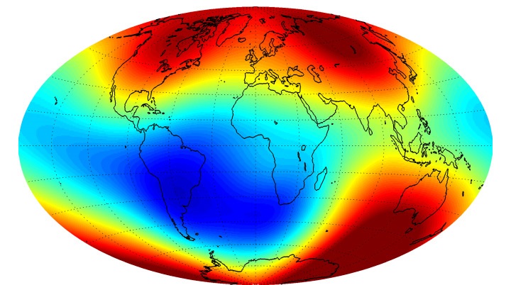 Bilde av jordens magnetisme.
