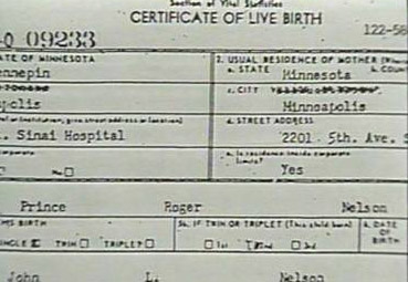prince fødselsattest